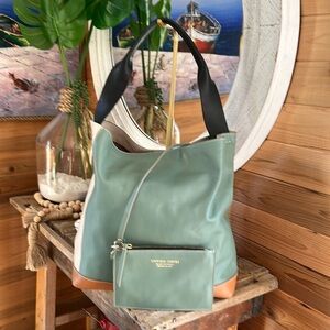 Vittoria Napoli COLORBLOCK HOBO  genuine leather bag (PU700)Bag Set New without